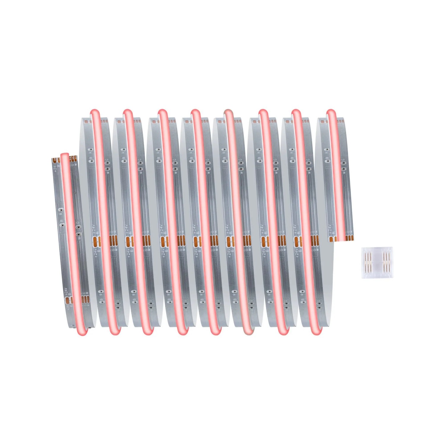 Paulmann MaxLED 1000 RGBW COB LED-Strip-Erweiterung, 2,5 m. Weißer Lichtstreifen mit Verbinder für kreative Lichtfarben.