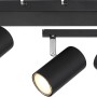 Globo Strahler Robby, 5-flammig, schwarz matt. Moderner Spot für flexible Beleuchtung.