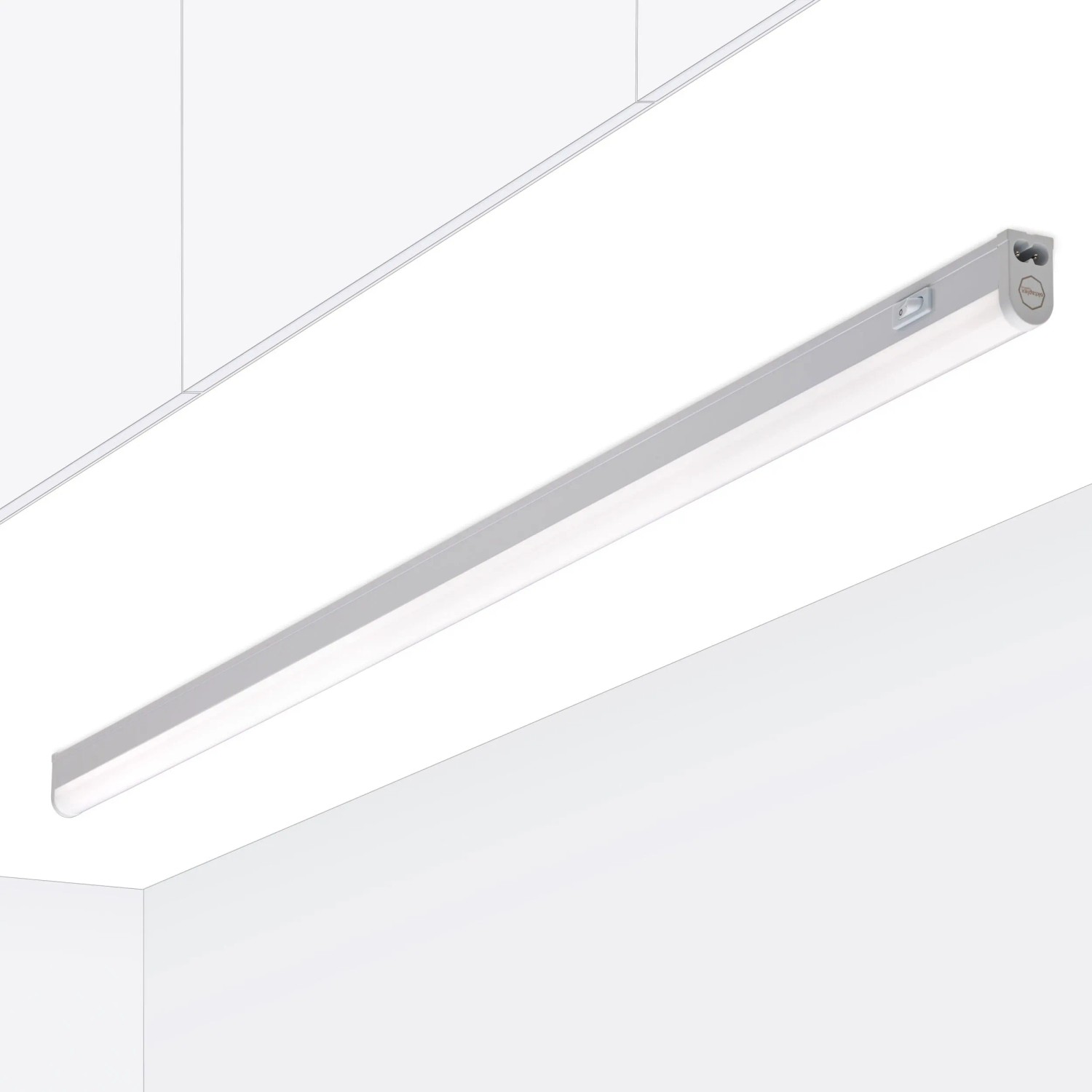 Oktaplex Riga LED-Unterbauleuchte Küche 54 cm 9W Warmweiß 3000K mit Schalter und Stecker Erweiterbar Weiß