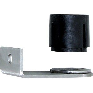 Handlaufkonsole aus Edelstahl mit schwarzem Adapter für Treppen und Geländer.