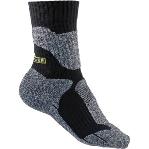 Workpower Wintersocke, schwarz-weiß meliert, Größe 39-42. Arbeitskleidung für warme Füße.