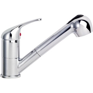 Schütte Küchenarmatur Supra mit Geschirrbrause, verchromter Einhebelmischer.