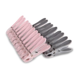 20er Pack ProHome Wäscheklammern in Anthrazit und Rosa. Praktische Helfer für die Wäsche.