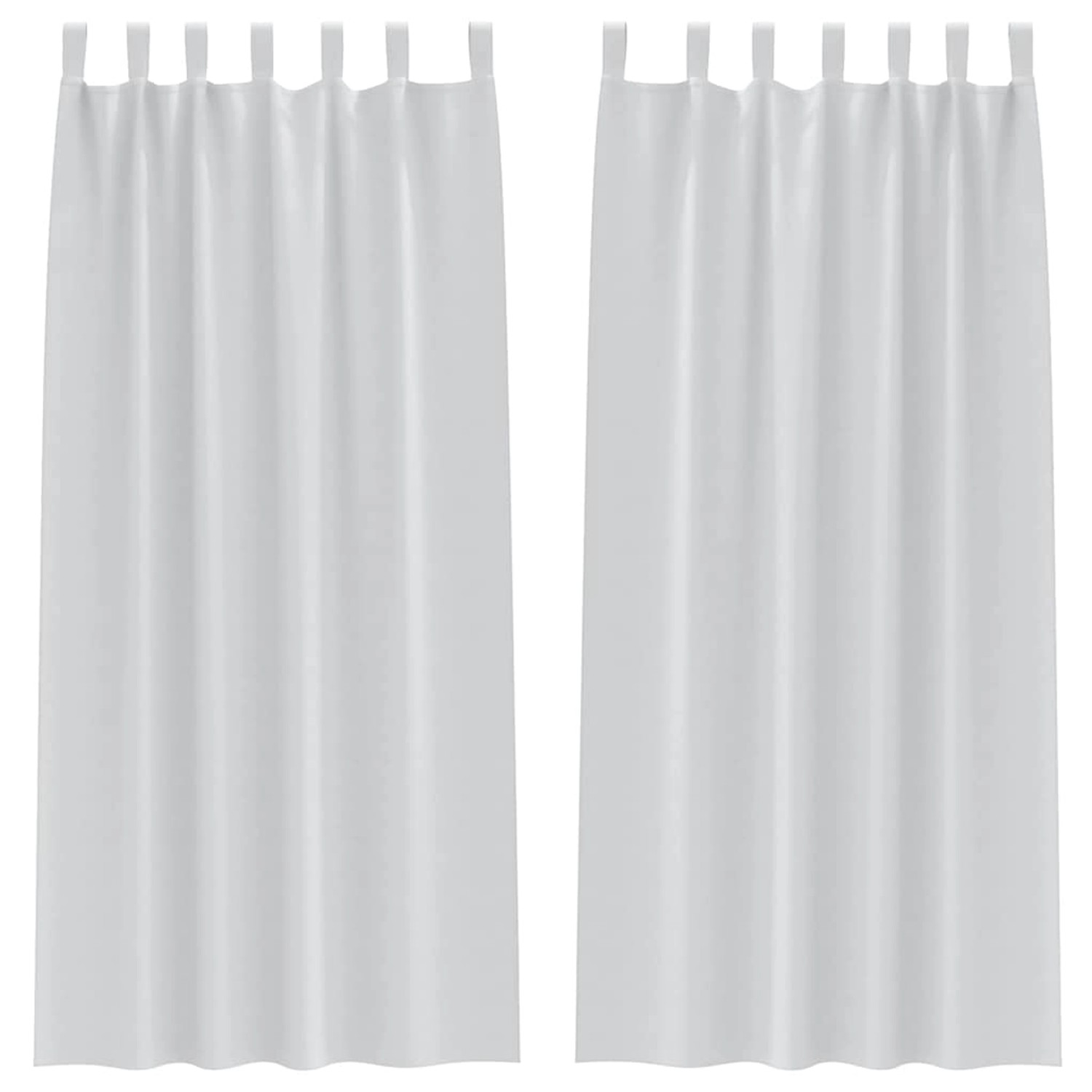 vidaXL Verdunkelungs-Vorhänge mit Ringen Helles Grau Polyester 4107572 günstig online kaufen