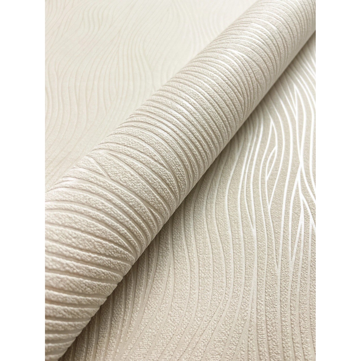 Newroom Vliestapete Rimeda Beige Wellen Streifen FSC® günstig online kaufen