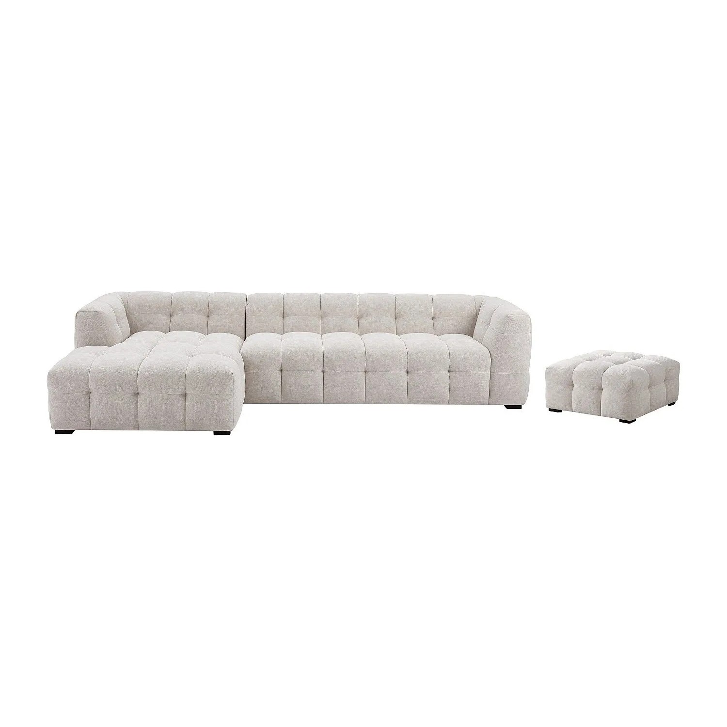 Vente-unique Sofa Ohne Schlafmöglichkeit Dilome Beige 90 cm  314 cm