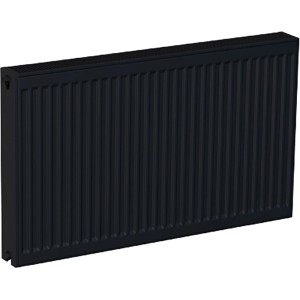 Sanicomfort Flachheizkörper DK (22) 62x82 cm, schwarz matt. Heizkörper für Wohnräume.