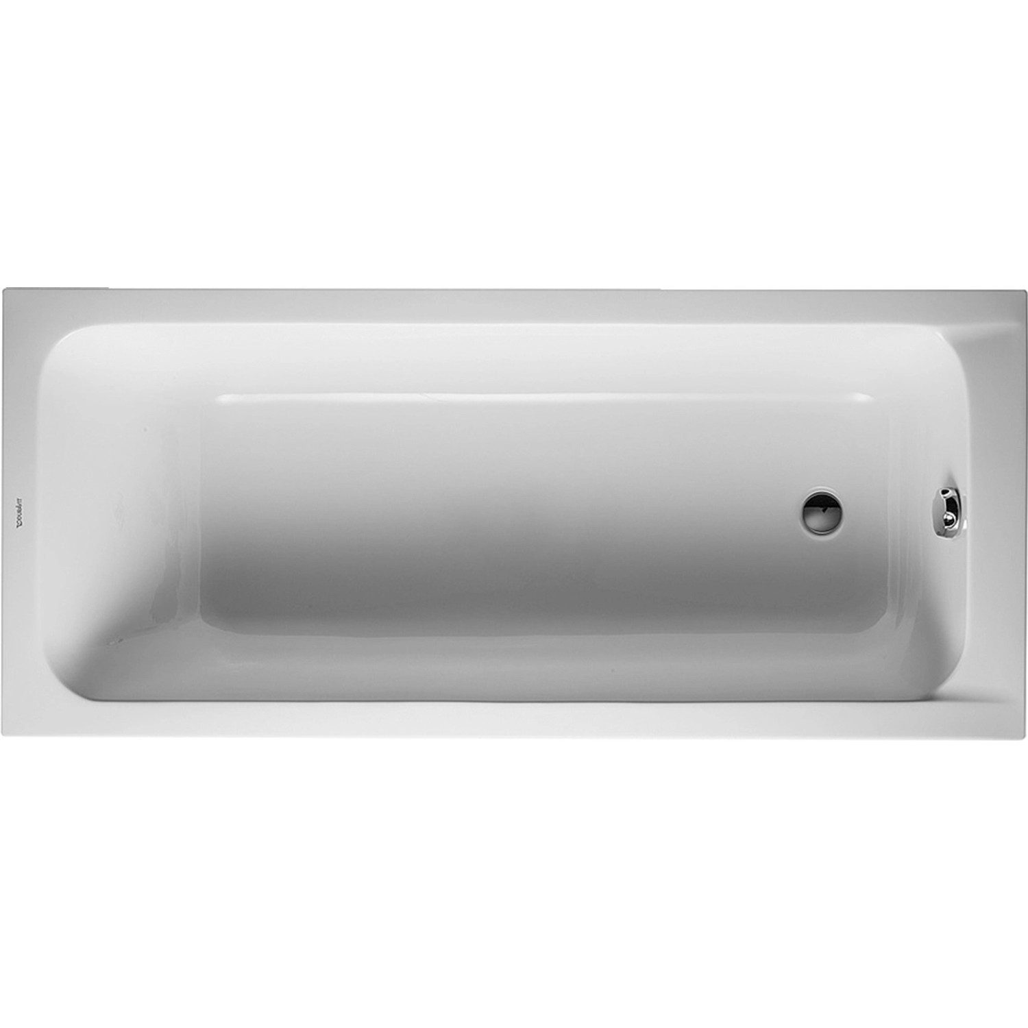 Duravit Badewanne D-Code 160 cm x 70 cm Einbauversion Ablauf Fußbereich Weiß
