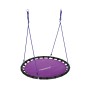 Relaxdays Nestschaukel Stahl Lila Höhenverstellbar ø 120 cm 3,6 kg