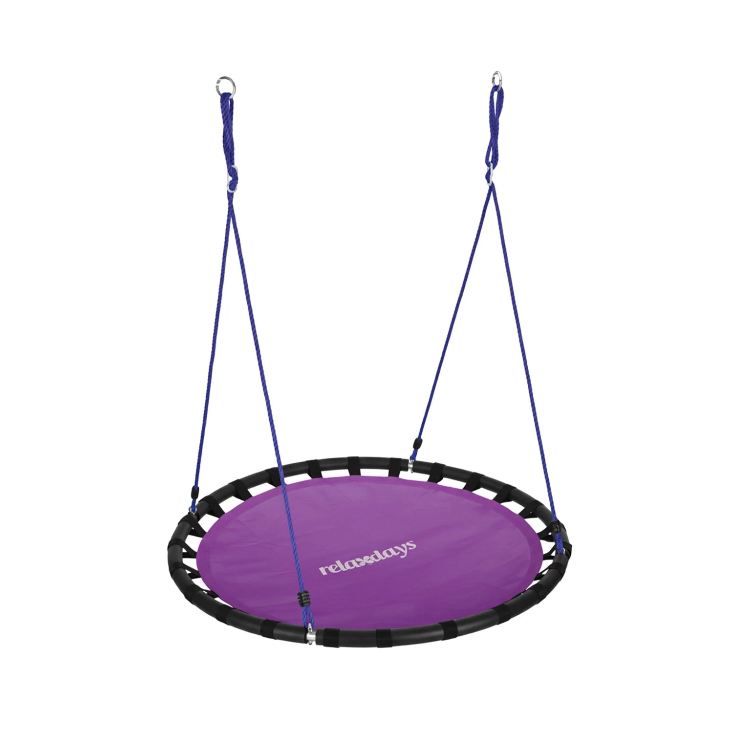 Relaxdays Nestschaukel Stahl Lila Höhenverstellbar ø 120 cm 3,6 kg