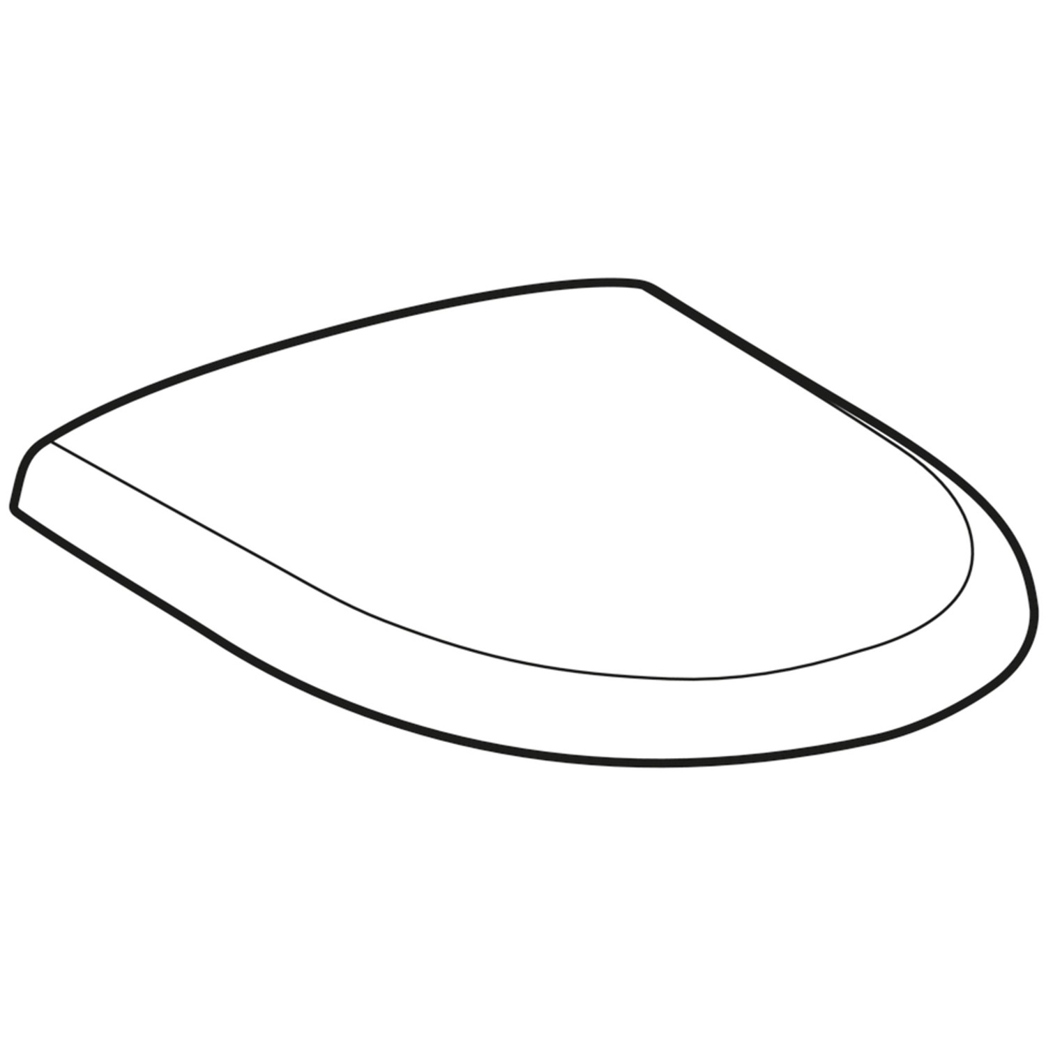 Geberit WC-Sitz Renova, weiße Klobrille aus Duroplast mit Edelstahl-Scharnieren.