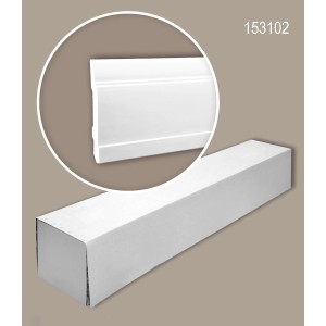 PROFHOME Sockelleisten Set, 11 weiße Zierleisten (22 m) im Karton.