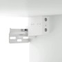 Weiße Montagehalterung mit silberner Metallführung für vidaXL Wandschrank. Detail des Befestigungssystems.