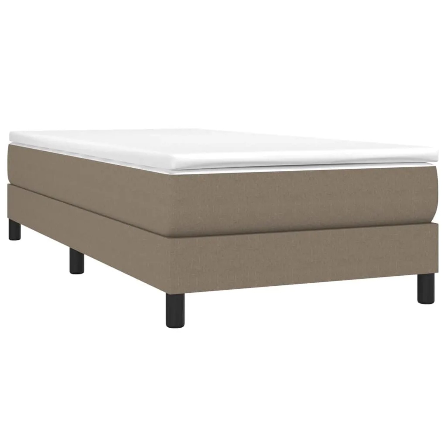 vidaXL Boxspringbett mit Matratze Taupe 100x200 cm Stoff 3144057 günstig online kaufen