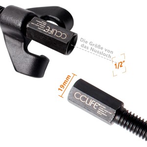 CCLIFE Federspanner KFZ 2tlg 370mm Montagespanner für PKW Auto Tuning und Tieferlegung