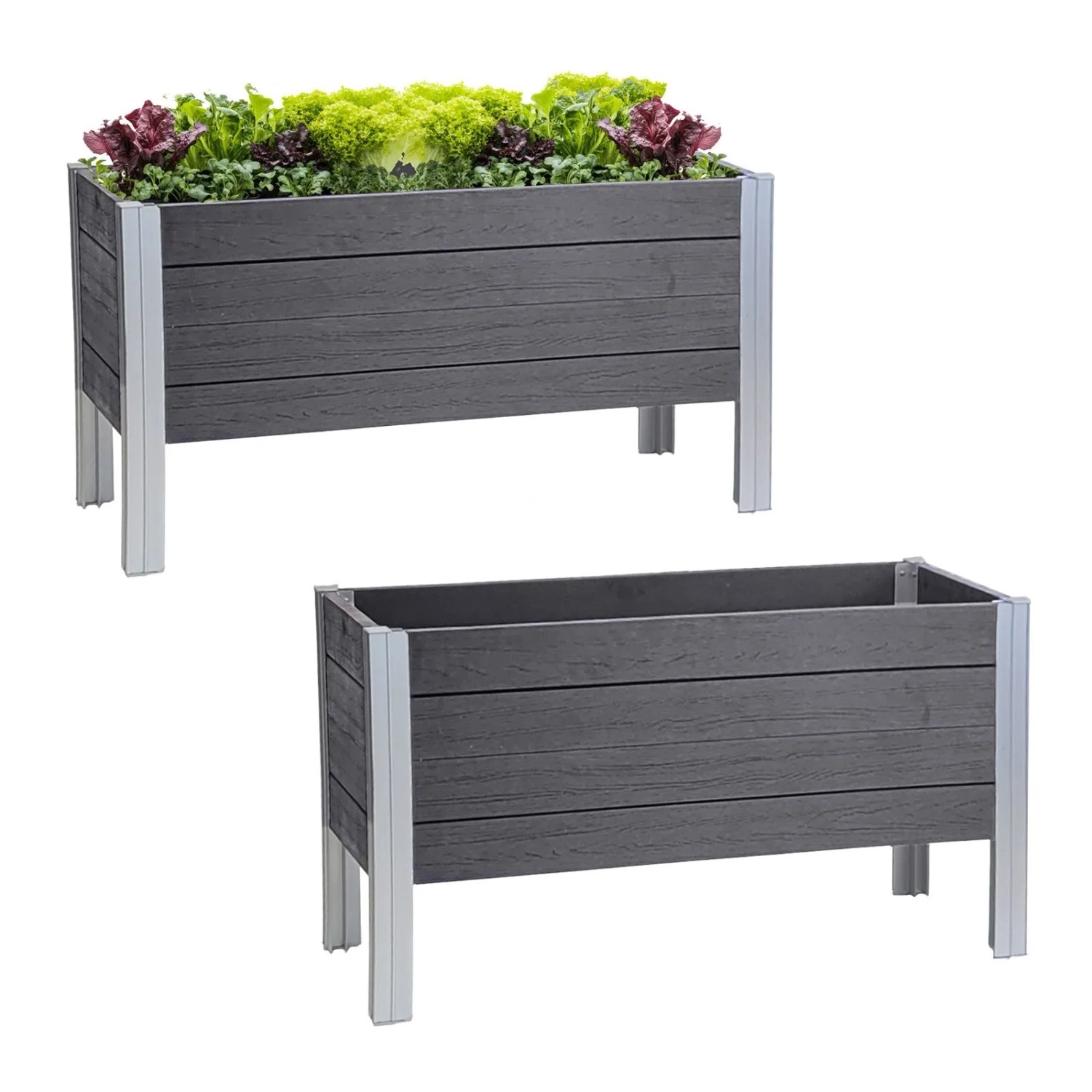 TRUTZHOLM Hochbeet 98x40x59 cm 100 Liter Holzoptik Robust Witterungsbeständig