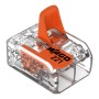 Wago Compact 221-412 Hebelklemme, 2-polig, für Leiter von 0,2-4 mm², 10er-Pack.
