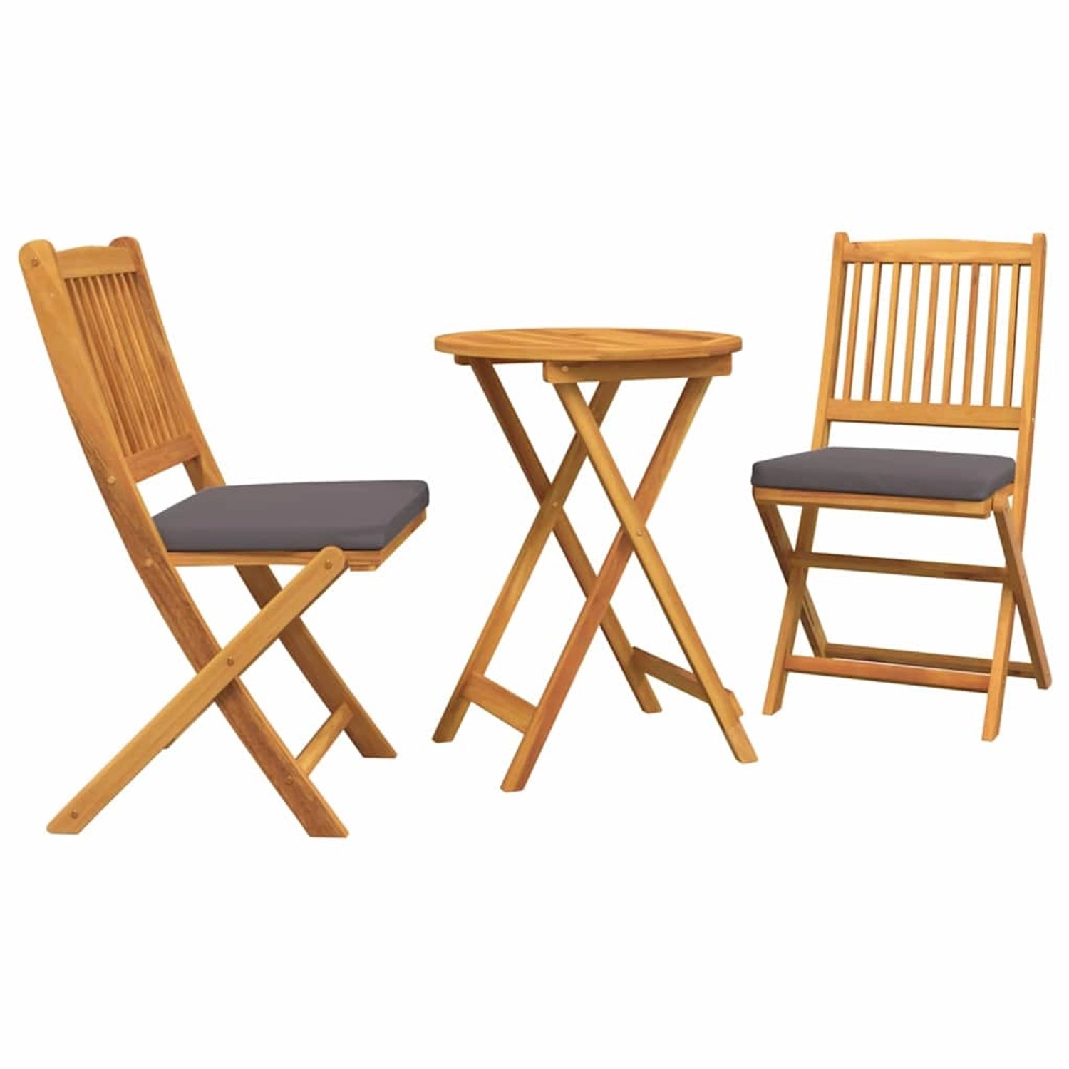 vidaXL Garten Bistro Set 3-Tlg Braun Akazie Massivholz 42000949