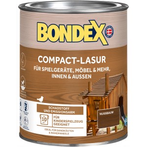 Dose Bondex Compact-Lasur Nussbaum, Holzlasur für Innen & Außen, UV- und Witterungsschutz.