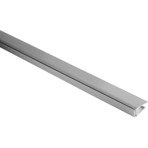 Graues Grosfillex Abschlussprofil, 260 cm lang, für Paneele mit 5-8 mm Stärke.