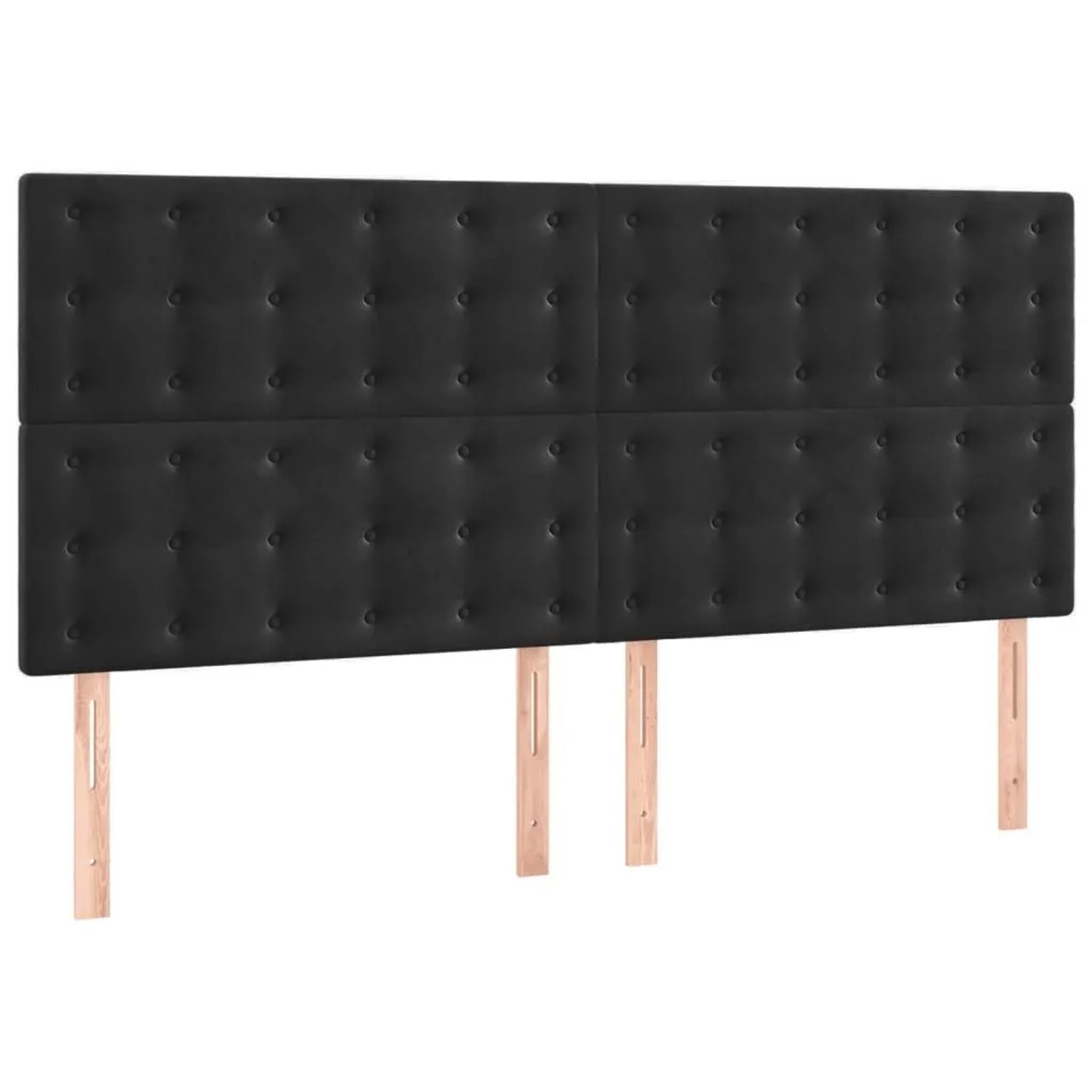 vidaXL Kopfteil Schwarz 180x5x118/128 cm Samt 3116828