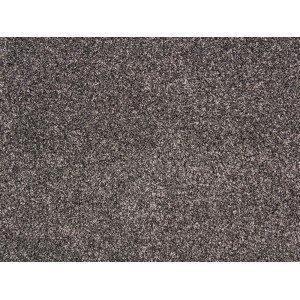 Anthrazitfarbener Teppichboden Tara Velours, Meterware mit Vliesrücken, 400 cm breit.