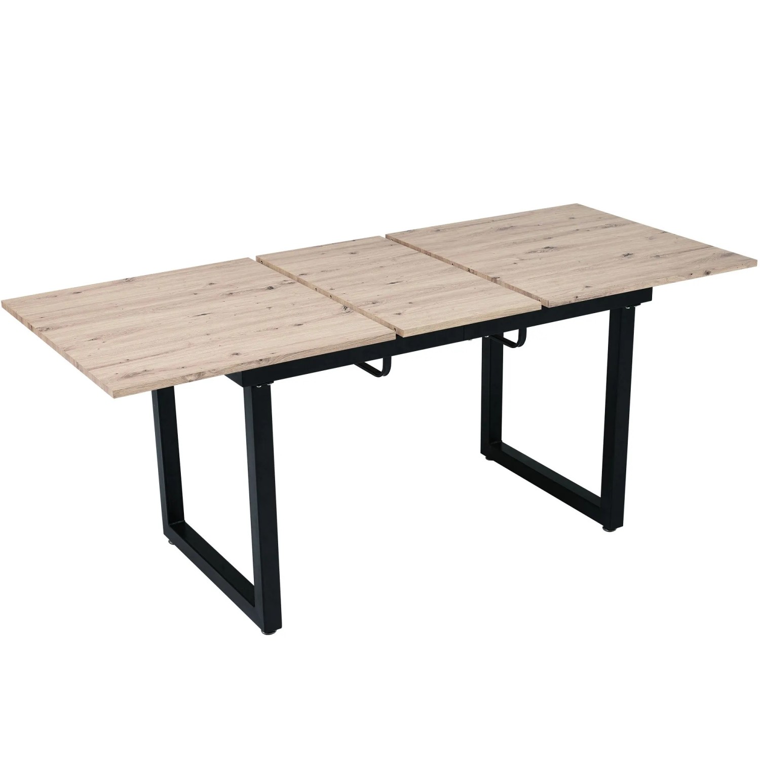 Merax Ausziehbarer Esstisch 140 180 cm Industrie Design Eiche Schwarz