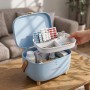 Relaxdays Medizinbox Kunststoff Blau mit Tragegriff 3-Fächer-Einsatz Entnehmbar 18 cm x 28 cm x 20 cm 0,6 kg_5