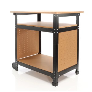 Xpotool Fahrbare Werkbank 69X51X66-82 Cm Werktisch Höhenverstellbar Arbeitstisch