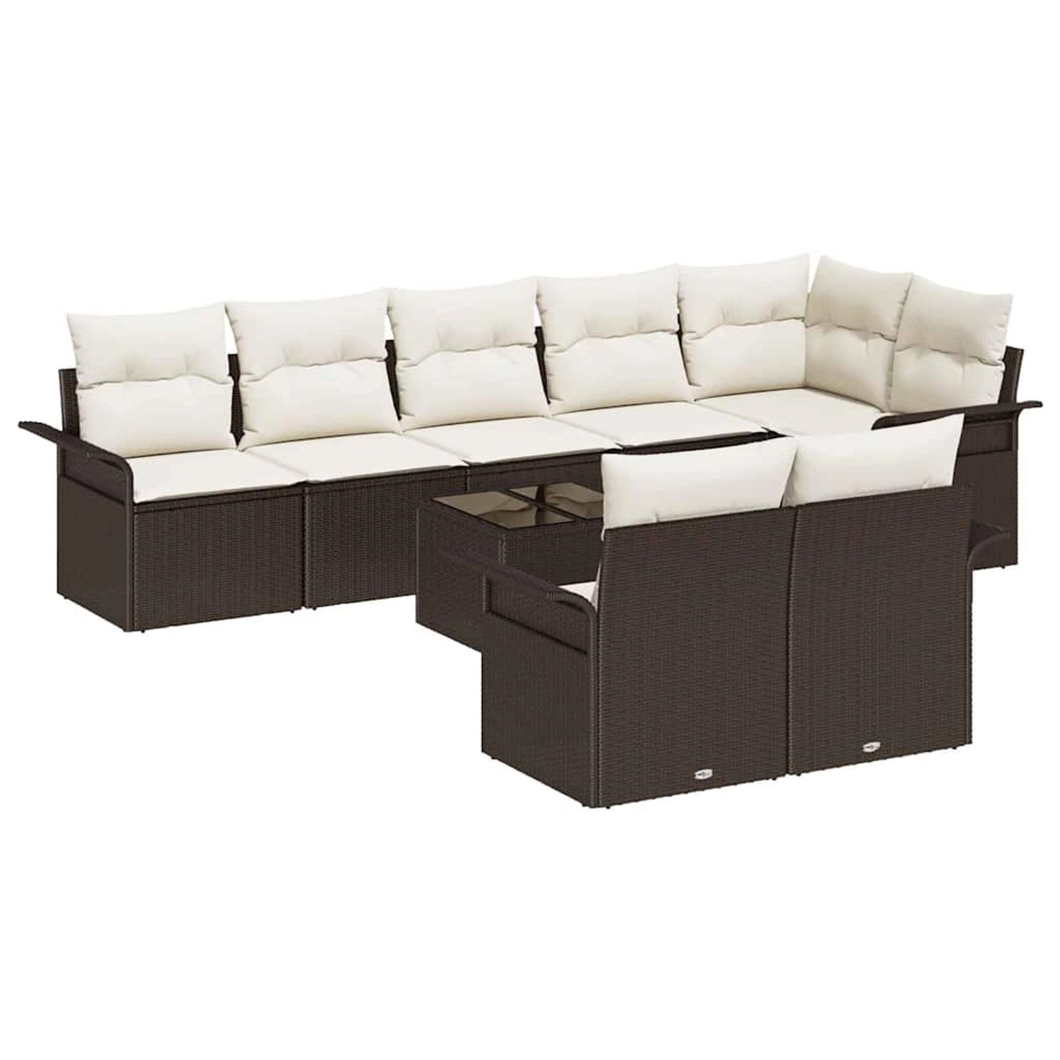 vidaXL 8-Teiliges Garten-Sofa-Set mit Kissen in Grau aus Poly Rattan 334541 günstig online kaufen