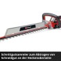 Einhell Akku-Heckenschere GP-CH 18/61 Li BL-Solo mit Schnittgutsammler, Messer aus Stahl.