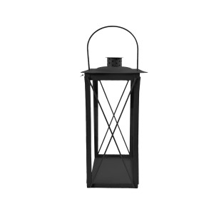 Schwarze Boltze Laterne Farol, 35 cm, aus Metall und Glas für Innen & Außen.