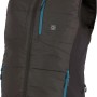 Makita Akku-Thermoweste DCV202ZS Gr. S, Arbeitskleidung mit Heizzonen und Reißverschluss in Schwarz/Türkis.