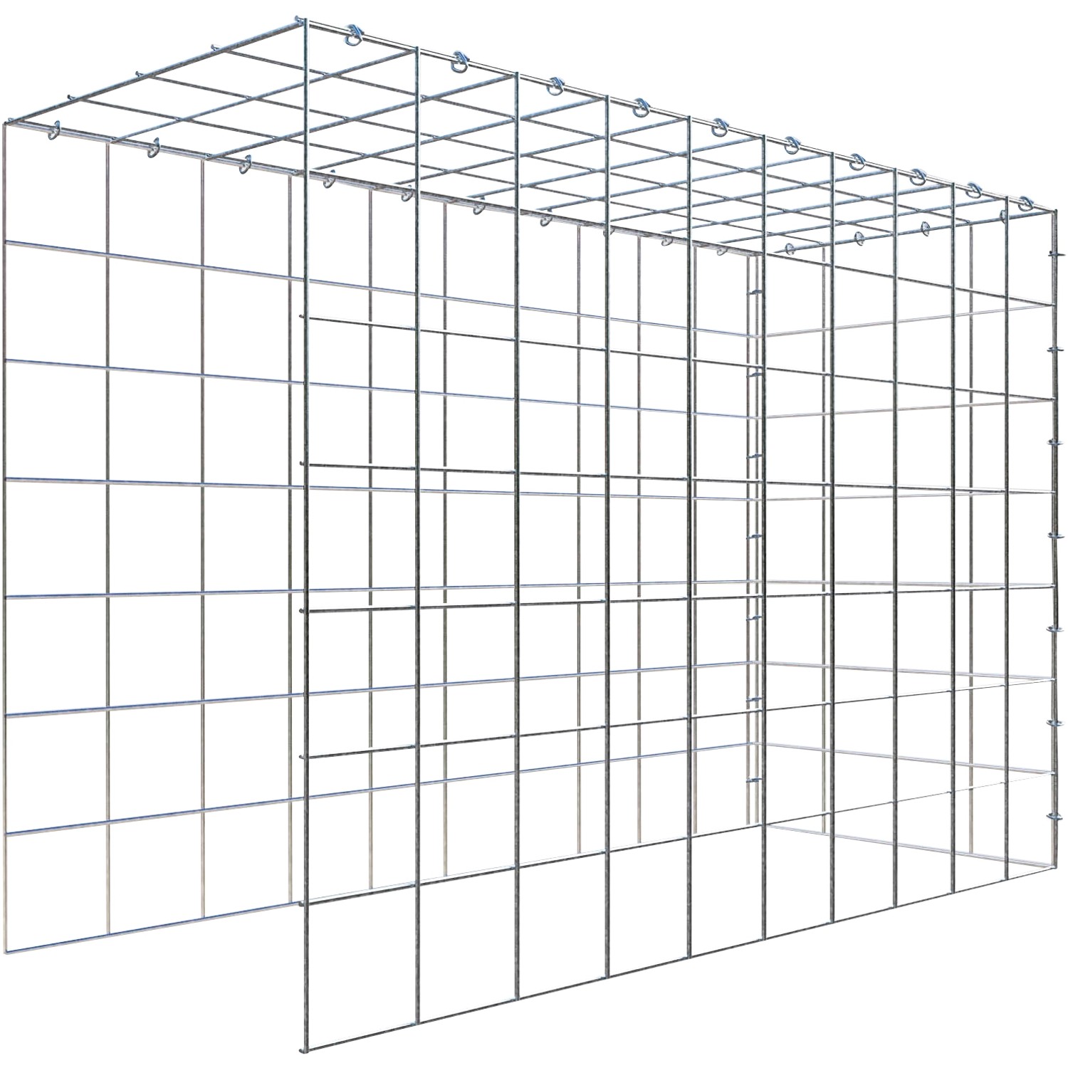 Thumbnail - Gabiona C-Ring-Gabione-Anbaukorb Typ 4 70 x 100 x 40 cm Maschenw 10 x 10 cm