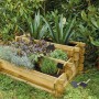 Soulet Hochbeet Angelic aus FSC®-Holz, 80x60x36cm, bepflanzt mit Kräutern und Pflanzen.