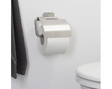 TRUSTMI Doppelroller Toilettenpapierhalter Aus Edelstahl Mit Handyablage – Rostfrei, Mattschwarz, Wandmontiert