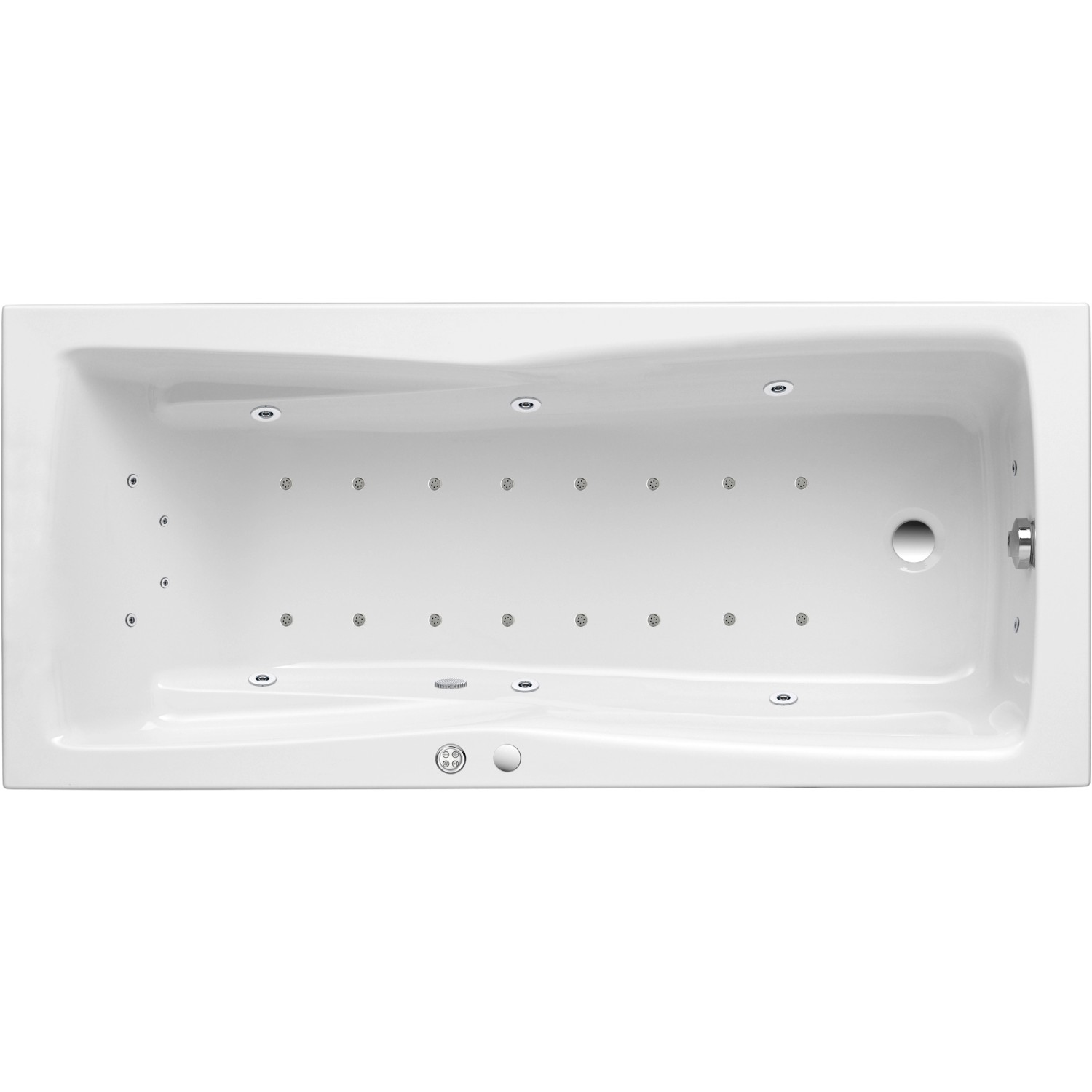 Ottofond Whirlpool Atlanta Premium 180 cm x 80 cm Weiß günstig online kaufen