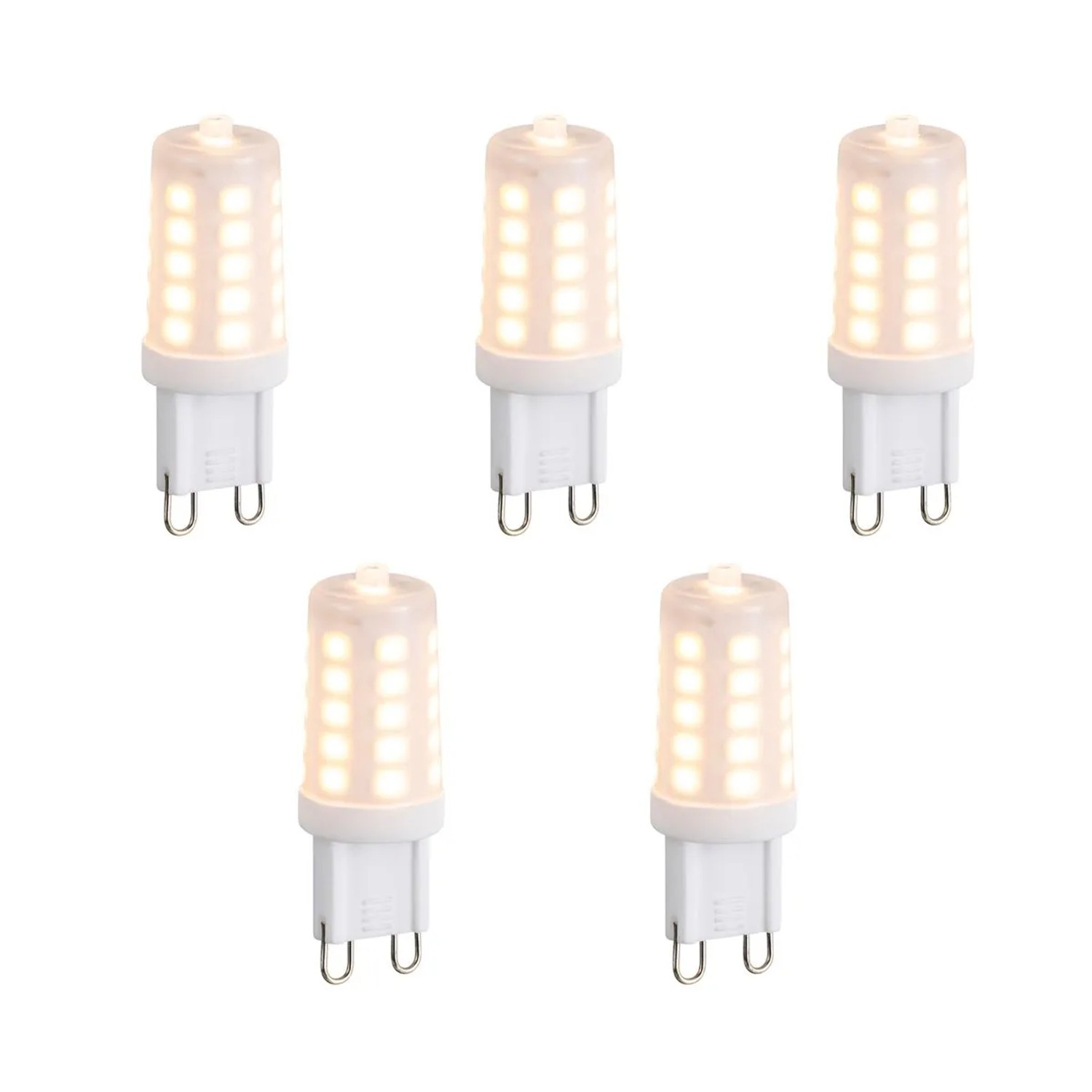 LUEDD 5er Set G9 Dimmbare LED Leuchtmittel Opal 3W 250,m 2200K