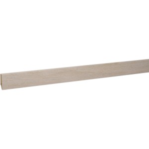 Sockelleiste Eiche Gebürstet Sand, 19x58x2400 mm, MDF-Kunststoff Leiste mit Clip-Fräsung.