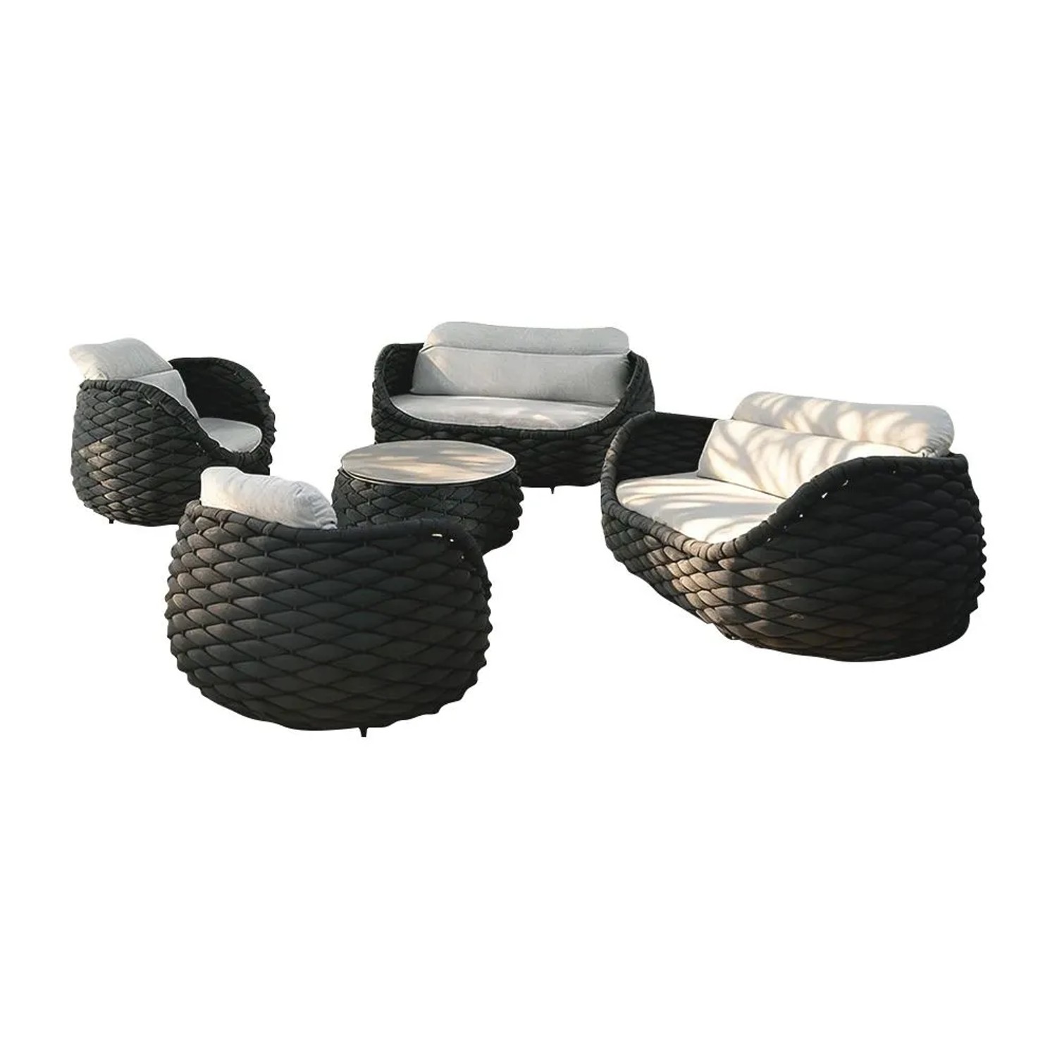 360Home Outdoor Sofa Set Mit Couchtisch 2 Dreisitzer Sofas Und 2 Einzelsesseln Für Garten Terrasse Und Balkon