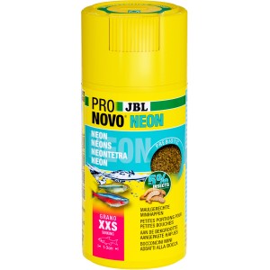 JBL Pronovo Neon Grano XXS Fischfutter für Neonfische in gelber Dose.