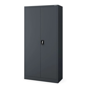 Jan Nowak Metallschrank Aktenschrank 90x185x40 cm mit Zylinderschloss und 4 Fachböden Anthrazit
