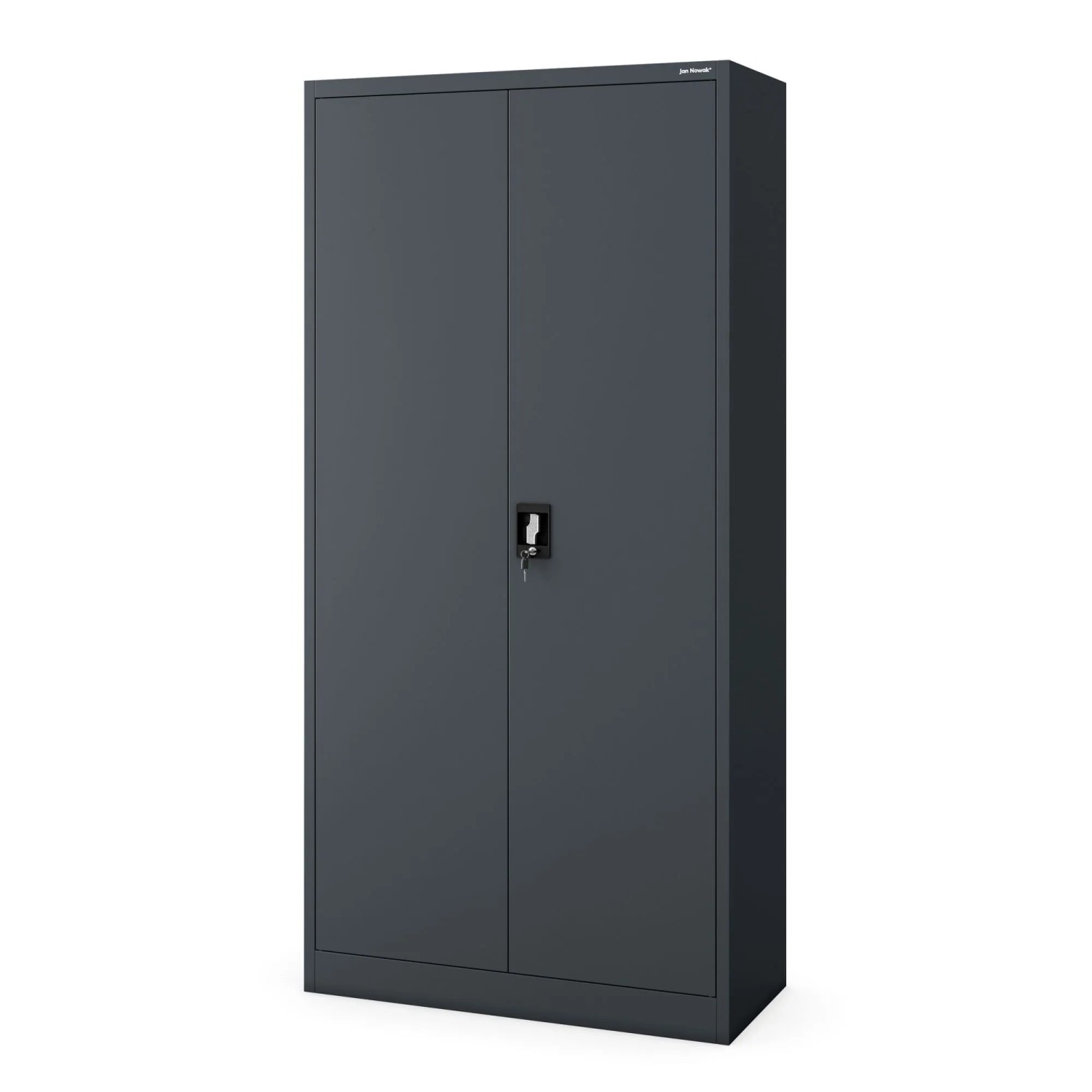 Jan Nowak Metallschrank Aktenschrank 90x185x40 cm mit Zylinderschloss und 4 Fachböden Anthrazit
