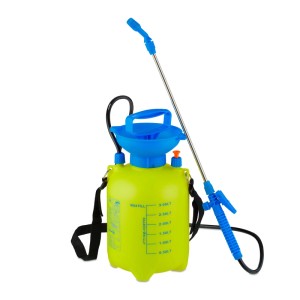 Relaxdays Drucksprüher mit Lanze Kunststoff Gelb Blau Verstellbar 3 Liter