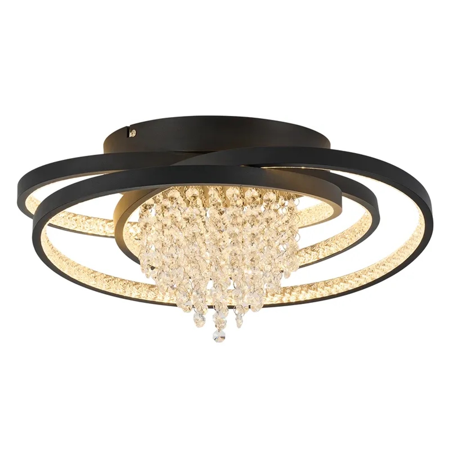 Nettlife Rantanen LED Deckenleuchte aus Metall Schwarz L 50 cm max. 40 W