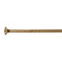 Gelb verzinkte LUX Spanplattenschraube, Senkkopf, PZ-Antrieb, Ø 6 x 100 mm, geeignet für Holz und Kunststoff.