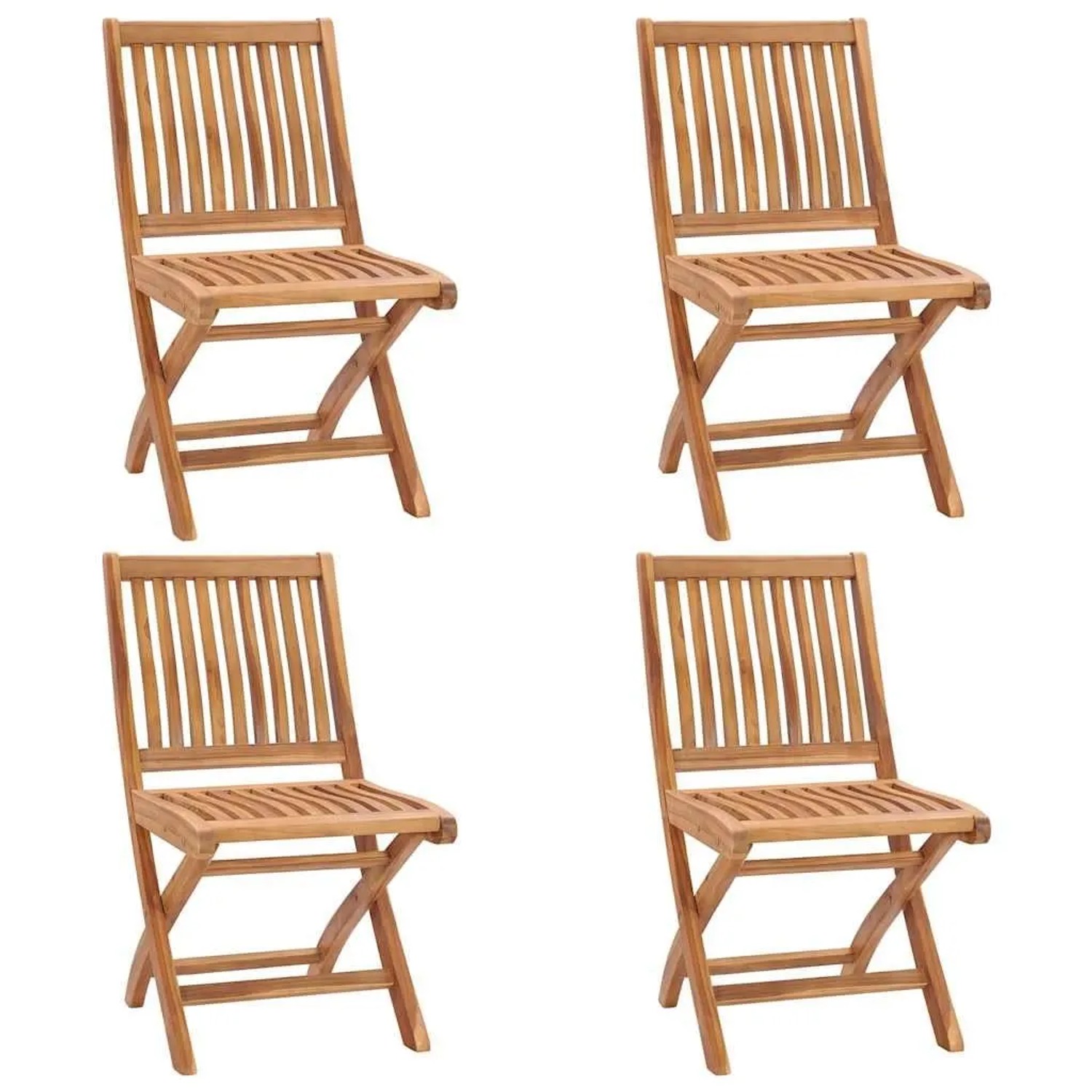 vidaXL Klappbare Gartenstühle 4 Stk Massivholz Teak 3072804 günstig online kaufen