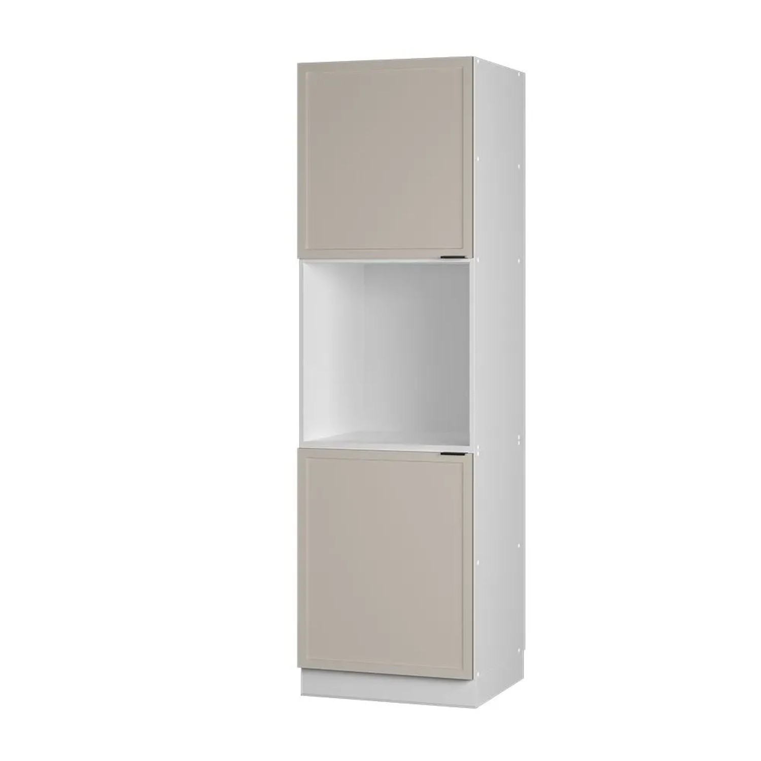 Vicco Herdumbauschrank Fame-Line GrauBeige 60 x 207 mit Offenem Regal Art Nr 50354