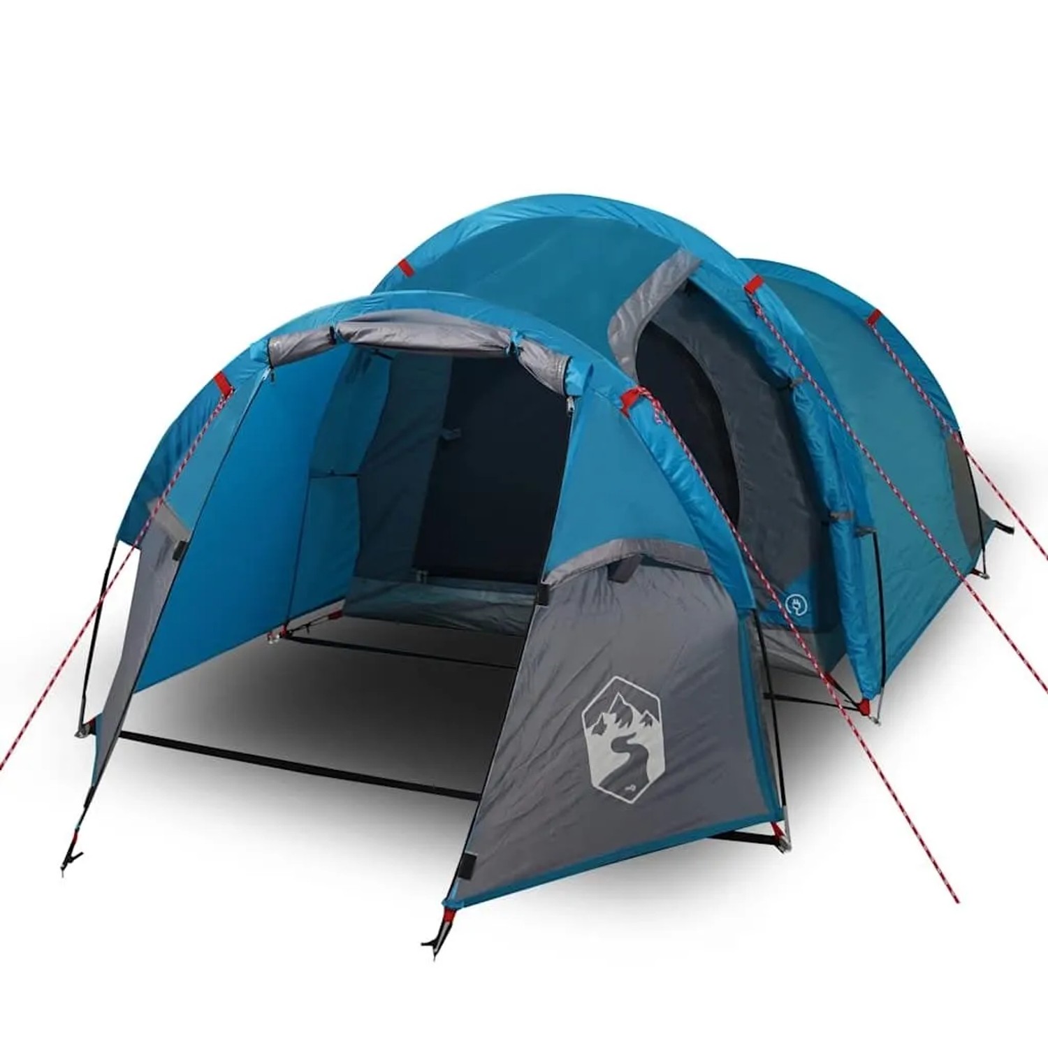Furnicato Campingzelt Tunnelzelt Blau 370 X 185 X 116 Cm