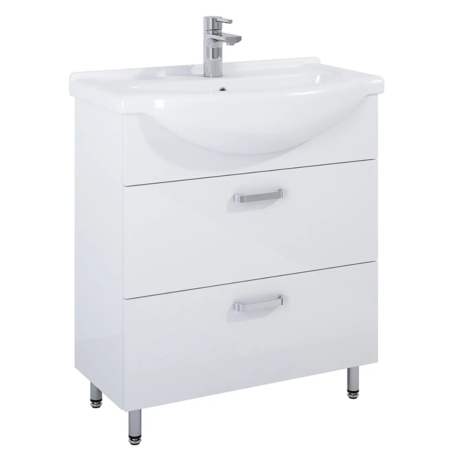 Maximus Waschbeckenunterschrank Eve 75 cm 2S Weiß